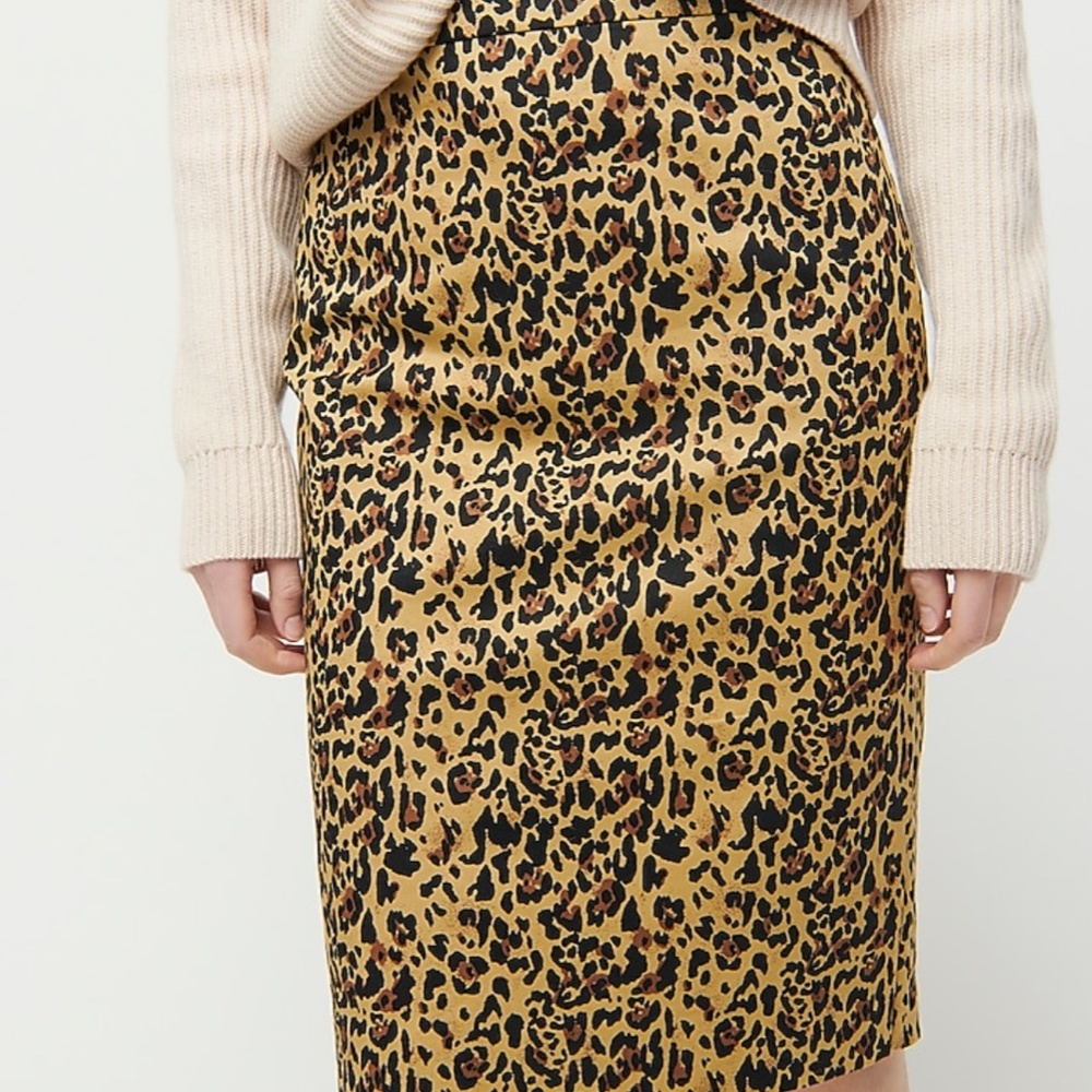 JCREW Pencil skirt  leopard bi-stretch size 10